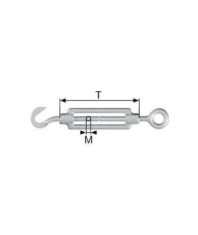 Tensor gancho con argolla